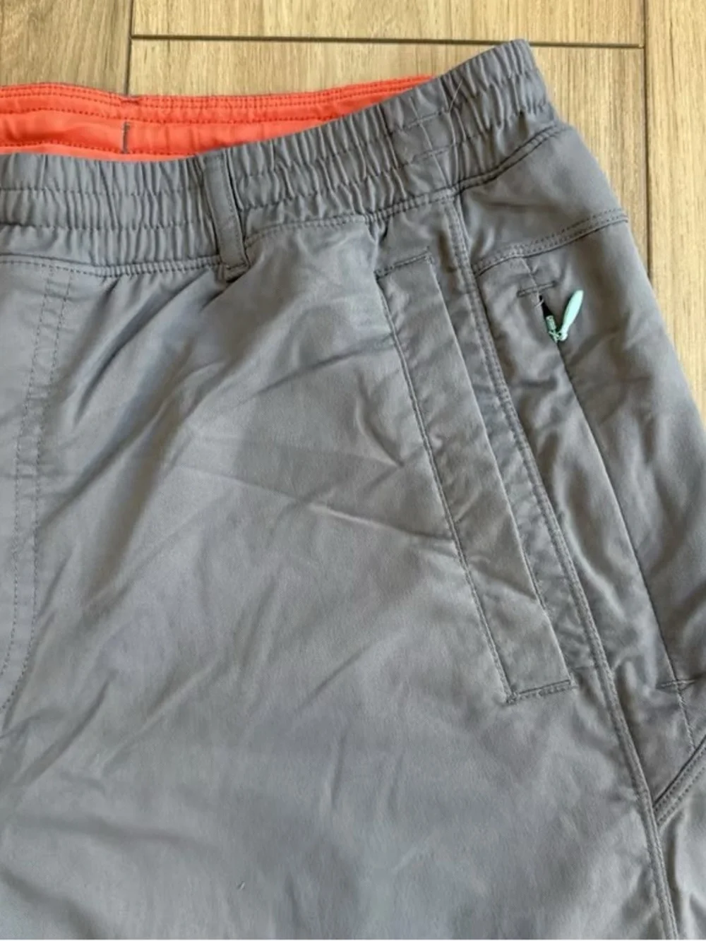 Birddogs Men's Swim Trunks - Gray with Coral Lining